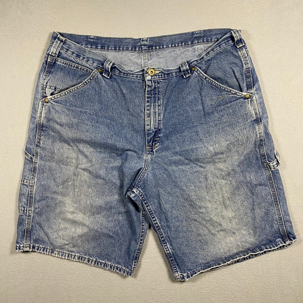Lee Dungarees Carpenter Shorts Mens 40 Blue Denim Utility Workwear 2198110